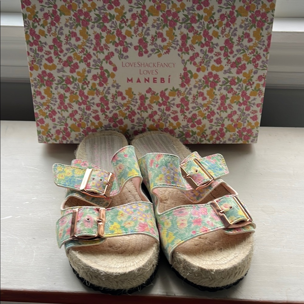 LoveShackFancy Floral Women's Sandals